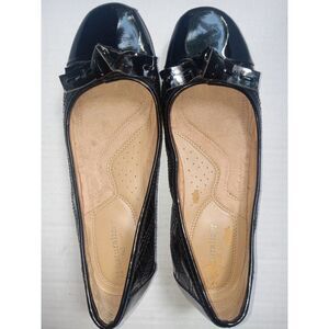 Naturalizer Women's Cabaret Flat Black Shiny‎ Size 9M